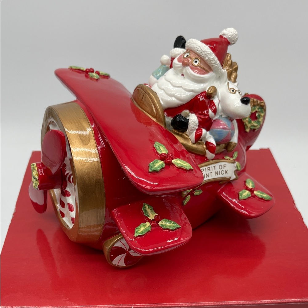 NIB Fitz And Floyd “Spirit Of Saint Nick” Musical Figurine